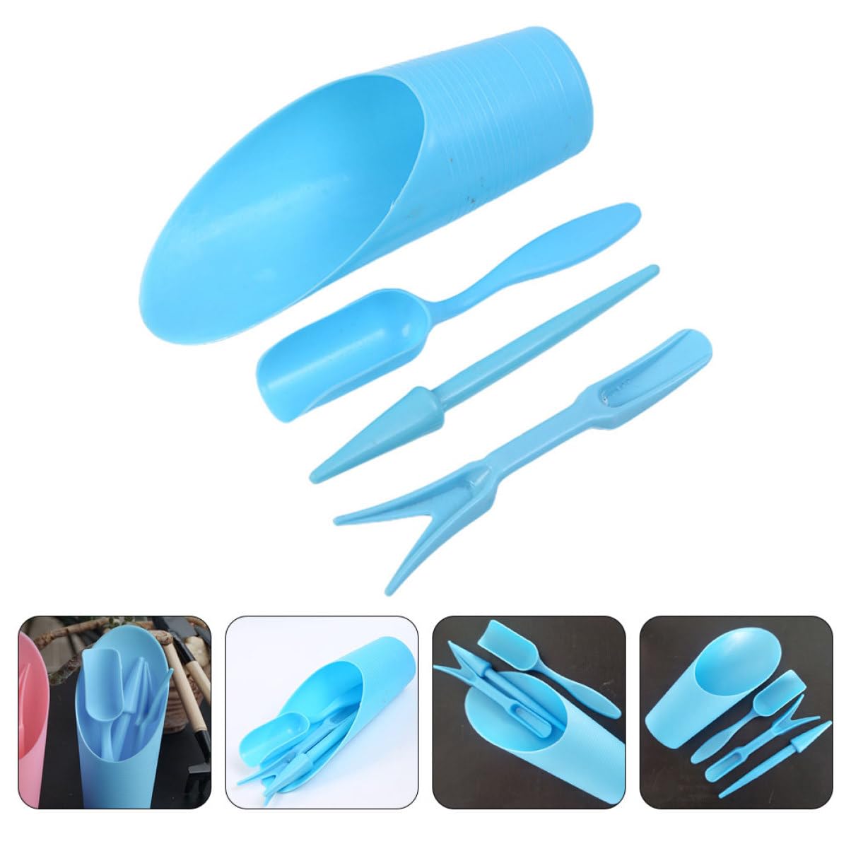 Gardening Tools Shop - 4 adet/takım, Plastik Dayanıklı Kova kürek
