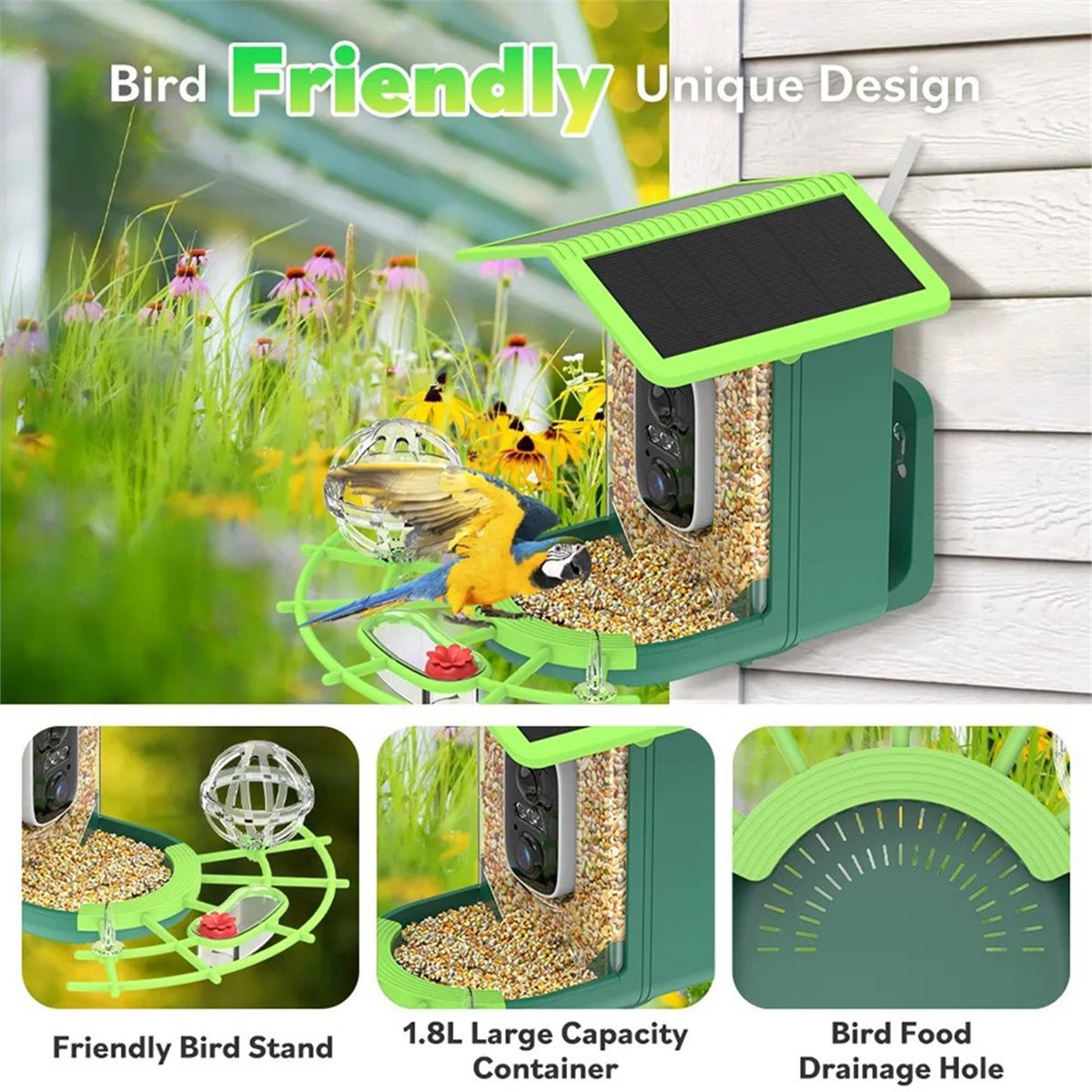 Gardening Tools Video - ABPP Akıllı Kuş Besleyici Kamera, Yapay